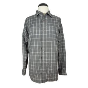 FRESH WEAR Shirt L LARGE Plaid Button Front Collared